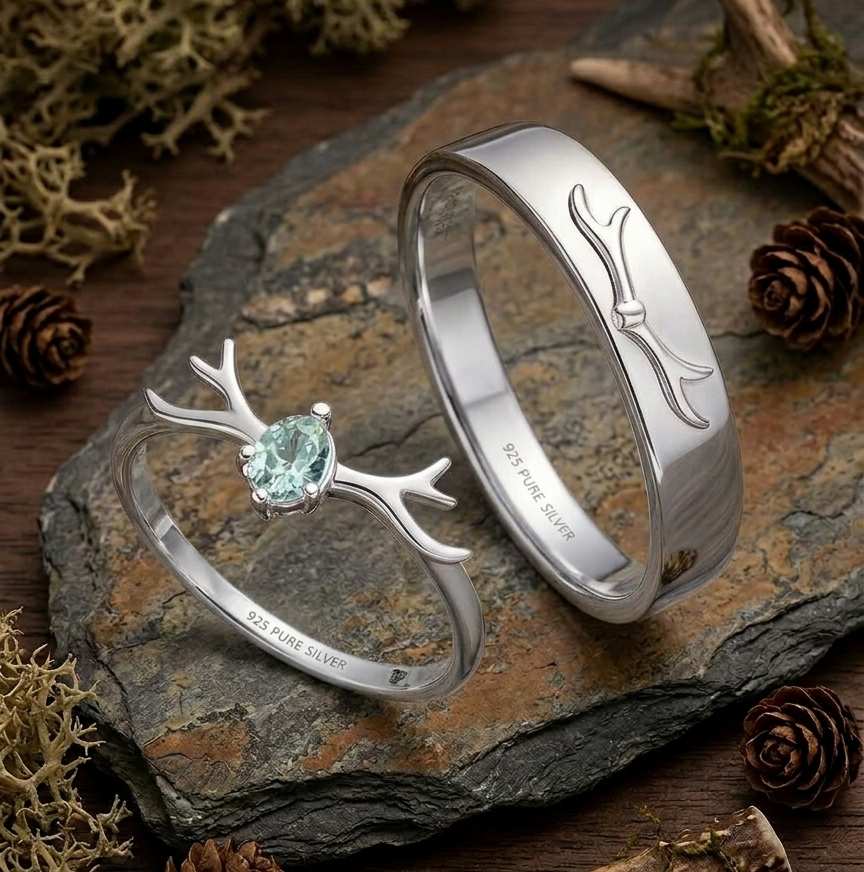 Sterling Silver Antler Rings