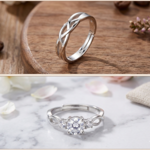Infinity Moissanite Engagement Ring