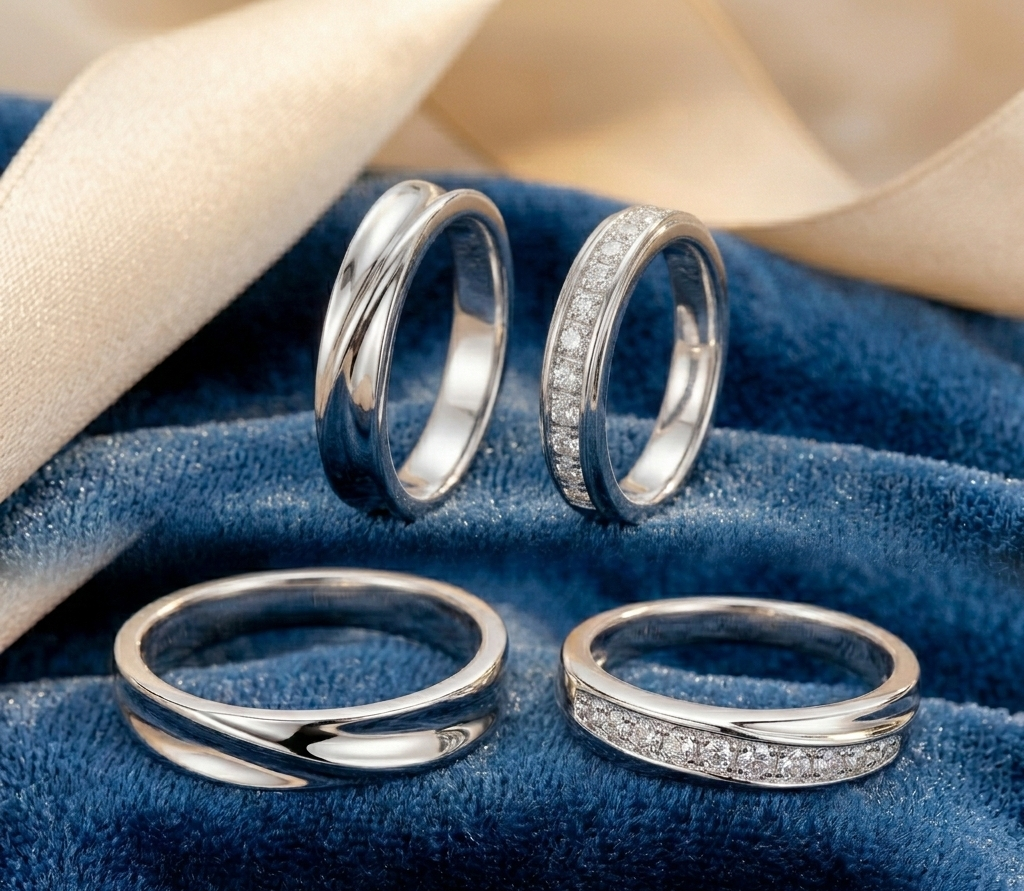 Royal Elegance Silver Band Set