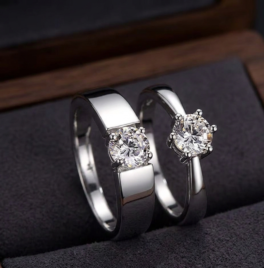 Solitaire Diamond Ring Set